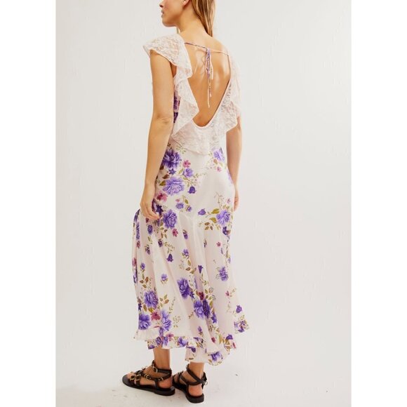 FREE PEOPLE Warm Hearts Midi Dress / Ivory Combo NEW! - Picture 7 of 12